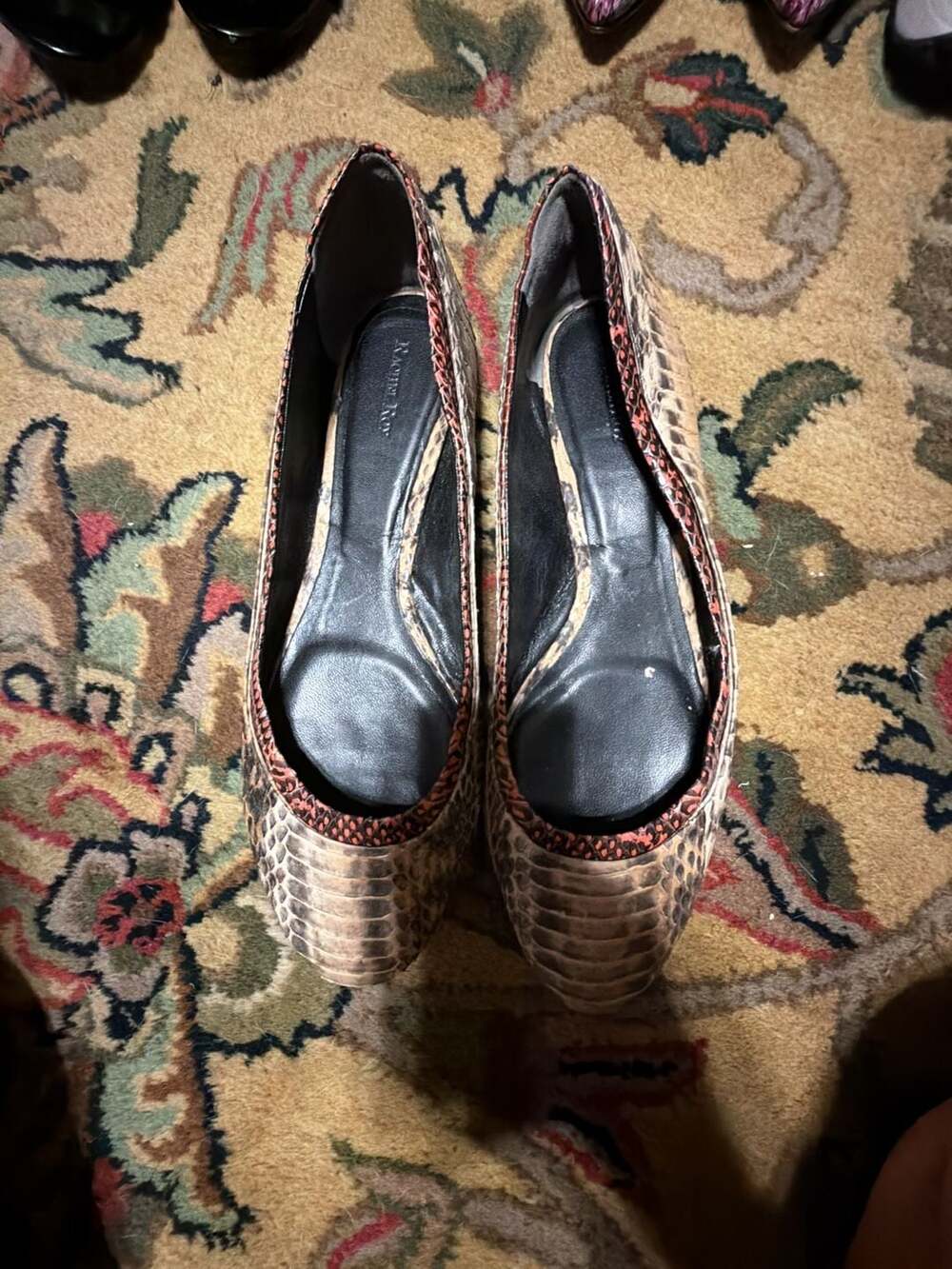 Rachel Roy Ballet Flats Size 8M Snakeskin Print